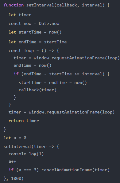 setTimeout、setInterval、requestAnimationFrame3